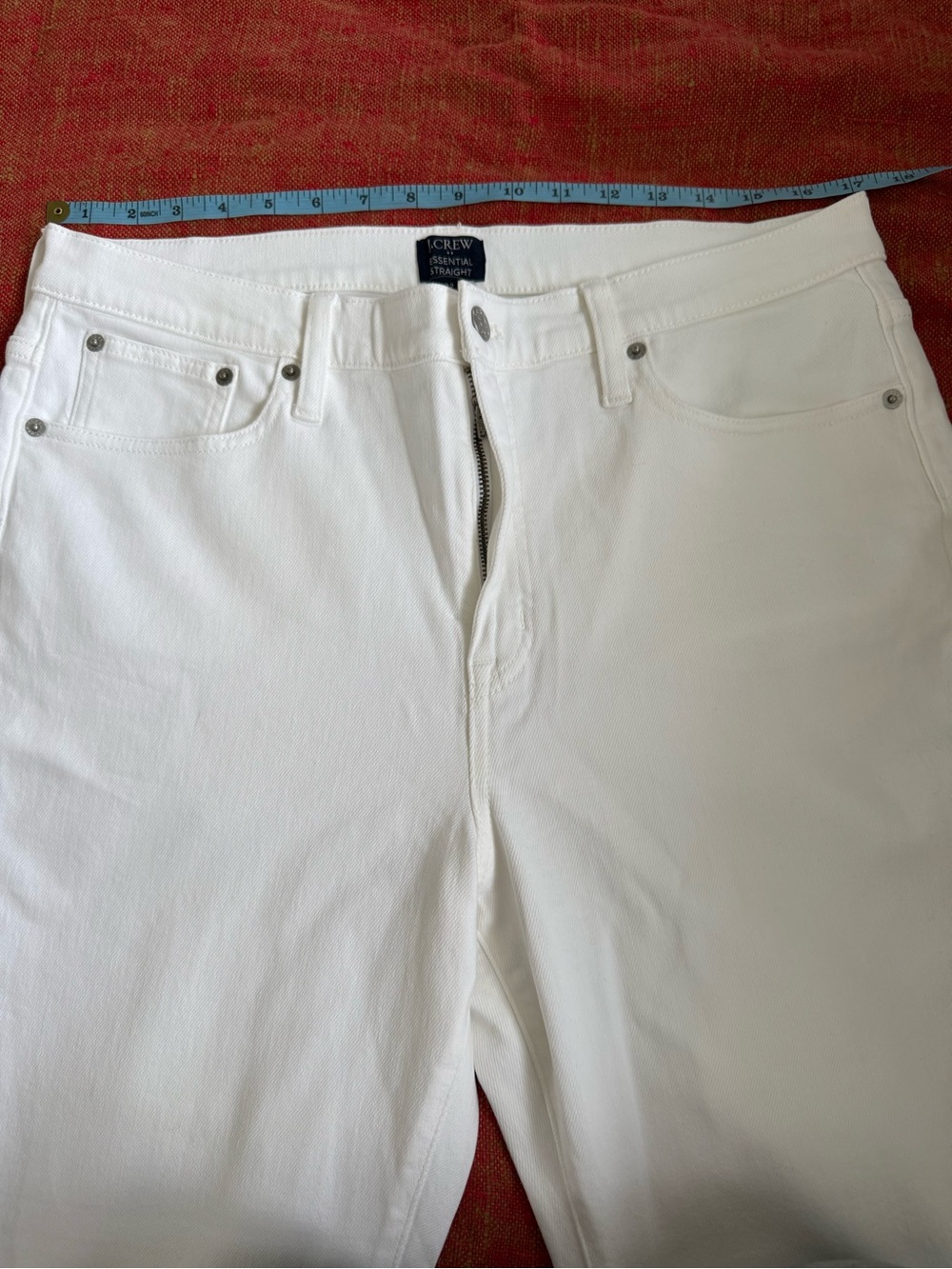J. CREW Women’s Essential Straight White Cotton Blend Jeans, sz. 32, like new! - Picture 4 of 8